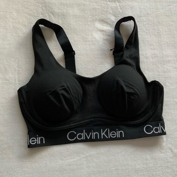 CALVIN KLEIN Unlined Cotton Blend Bralette - Picture 6 of 14